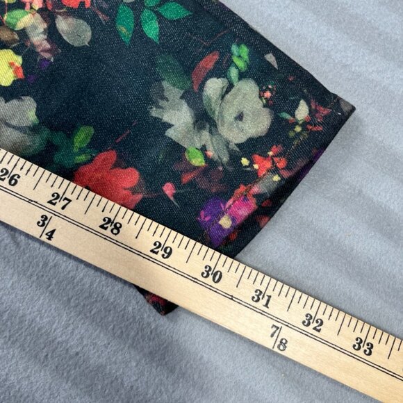 Mother The Looker Magical Forest Jeans Size 34 Floral Denim Made in USA - Picture 11 of 12